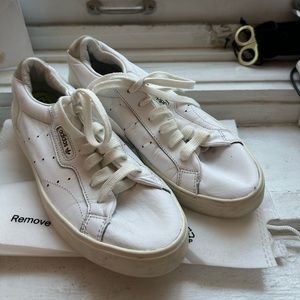 ADIDAS WHITE SLEEK SNEAKERS